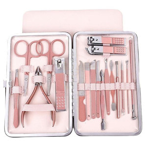 Portable Stainless Steel Manicure Pedicure Tool <b>Kit</b> 3 Year Warranty for <b>Nail</b> Care Grooming Salon Personal Daily Use Beauty Care - Product Image 1