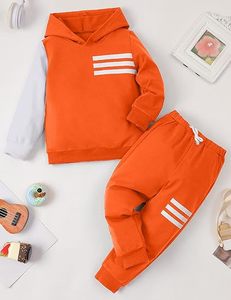 Ensemble de survêtement pour enfants en coton imprimé délavé, respirant, doux et confortable, idéal pour le quotidien - Product Image 2