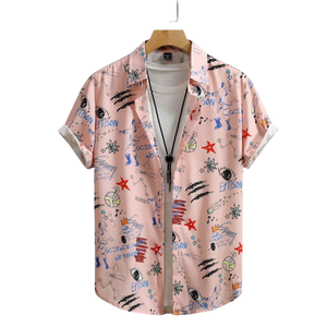 Chemises à fleurs tropicales pour couple, tenues boutonnées de vacances à la plage hawaïenne assorties - Product Image 1