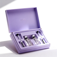 Ensemble de soins de la peau cosmétique huile essentielle crème pour le visage Lotion bouteille emballage boîte en papier mat stratification gaufrage éponge Type de doublure