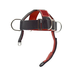 Harnais de boxe en nylon rouge avec double anneau de fermeture, équipement de protection réglable pour adultes unisexe, couleur unie - Product Image 3