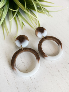 Boucles d'oreilles en résine artisanale de qualité supérieure, jolies, légères et élégantes, pour fêtes et occasions, par blossom craft india. - Product Image 6