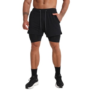 ระบายอากาศแข็งแรง 2 ใน 1 วิ่งเสื้อผ้าด่วนแห้งออกกําลังกายกางเกงขาสั้นกีฬาฟิตเนสสวมใส่กีฬากางเกงขาสั้นสําหรับชาย - Product Image 1