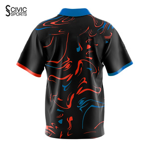 เสื้อโบว์ลิ่งแบบยูนิเซ็กซ์ ผ้าสแปนเด็กซ์/คอตตอน ระบายอากาศ แห้งเร็ว พิมพ์ลายตามสั่ง ขายส่งราคาพิเศษ ไซส์ใหญ่ แบบกลับด้านได้ - Product Image 6