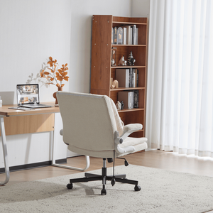Silla de Oficina con Patas Cruzadas, Soporte Lumbar Dinámico con Airbag, Respaldo Abatible y Brazos Abatibles, Asiento Ancho - Product Image 5