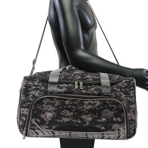 Nouvel article Sac de sport unisexe 20-30L en polyester à motif géométrique avec fermeture éclair, poignée souple et sangle réglable pour la gym, le fitness et les loisirs - Product Image 3