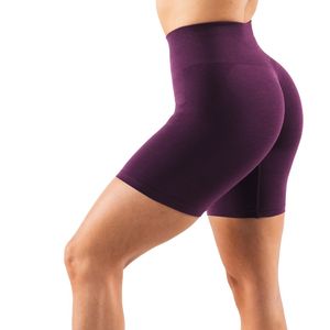 Shorts Deportivos de Cintura Alta Color Morado para Mujer, Suaves, Elásticos, de Compresión, para Entrenamiento, Fitness, Ejercicio, Ropa Deportiva Activa, Cómodos - Product Image 2