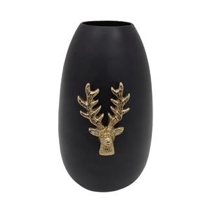 À la recherche de luxe Design Table Top Fer Décoratif Métal Fleur Vase Fantaisie Noir Couleur Finition Pour La Décoration Intérieure - Product Image 1