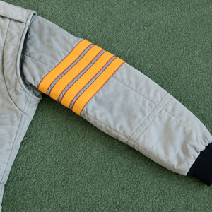 Traje de Carreras para Hombre, Gris, Manga Larga, Ignífugo, de Secado Rápido, con Rayas Naranjas, Poliéster, Logotipo Personalizado en la Parte Delantera, para Todas las Estaciones, para Adultos - Product Image 5