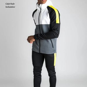 Conjunto Deportivo Premium de Dos Piezas para Hombre, Sudadera con Cremallera y Pantalones Jogger, Conjunto Informal de Dos Piezas para Fitness - Product Image 1