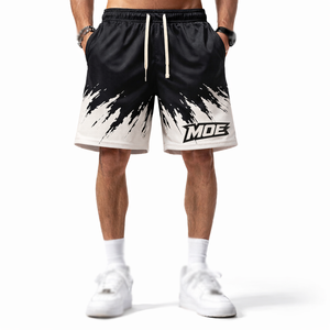 Pantalones Cortos de Baloncesto para Hombre de Poliéster con Estampado Gráfico en Contraste, Ropa Deportiva de Entrenamiento con Producción Personalizada OEM MOE - Product Image 1