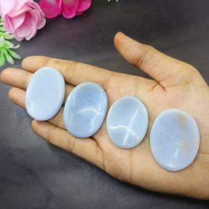 Piedra de preocupación de Angelita, piedra de Palma de cristal pulida superior, Reiki natural piedra preciosa para curar, estilo Feng Shui con estilo de hada - Product Image 1