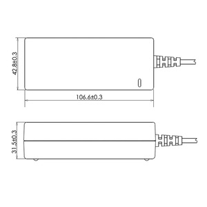 อะแดปเตอร์แปลงไฟทางการแพทย์แบบตั้งโต๊ะ 3.3V 3.64A 12W พร้อมช่องเสียบไฟ AC แบบ C8 2xMOPP - Product Image 2
