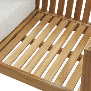 ชุดโซฟาไม้กลางแจ้ง1ที่นั่งแบบทันสมัยหมอนอิงแบบถอดได้ออกแบบได้เป็นมิตรกับสิ่งแวดล้อมสำหรับลานสวนวิลล่าพักผ่อน - Product Image 4