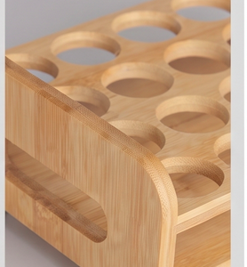 Étagère de rangement rectangulaire en bambou à un seul niveau, empilable, design minimaliste pour le rangement des articles de salle de bain - Product Image 2