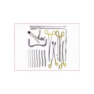 ชุดเครื่องมือขูดและขยายปากมดลูกแบบแมนนวลสำหรับขายส่ง 18 ชิ้น ชุดอุปกรณ์ผ่าตัดทางนรีเวชคุณภาพสูง ทำจากสแตนเลส - Product Image 4