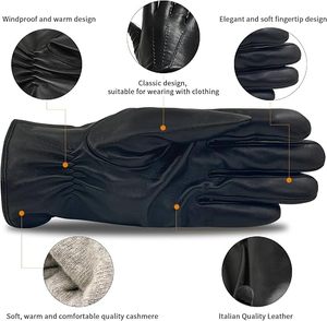 Custom Logo Genuine Leather <b>Gloves</b> <b>Men</b> Black Fashion <b>Driving</b> <b>Gloves</b> - Product Image 6