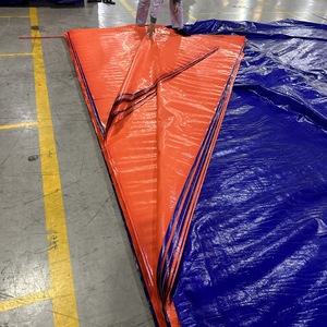 Bâche en PE haute durabilité, robuste, bleue/orange, imperméable - Options de taille et de couleur personnalisées pour grande capacité - Product Image 6