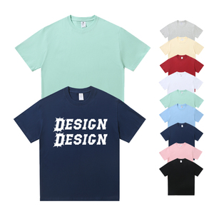 T-shirt Homme Design Design 100% Coton à Manches Courtes Col Rond Coupe Droite Décontracté en Maille Jersey Teint Uni Style Streetwear - Product Image 1