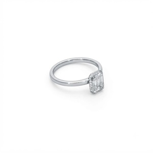 แหวนหมั้นเพชรทรงกลมและมรกตสุดหรู ได้รับการรับรองจาก IGI ทองคำแท้ 10K 14K 18K แหวนแต่งงาน เครื่องประดับสุดสง่างาม - Product Image 2