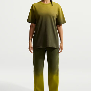 T-shirts décontractés pour hommes, délavés à l'acide, en sergé 100 % polyester écologique, infroissables, imprimés numériquement, respirants, OEM - Product Image 1