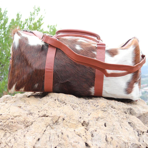 Sac de voyage en cuir de vachette, style personnalisé, sac de voyage en toile - Product Image 6