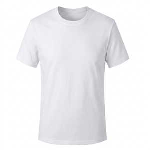 T-shirt décontracté pour homme, manches courtes, col rond, coupe classique, couleur unie, tissu tricoté - Product Image 4