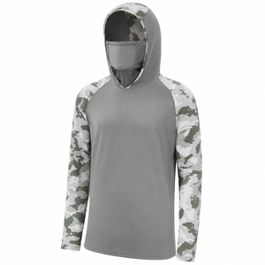 Sudadera con Capucha de Camuflaje para Hombre, Manga Larga, Protección Solar UPF 50, Ropa de Pesca Anti-UV, Camisa de Poliéster - Product Image 1