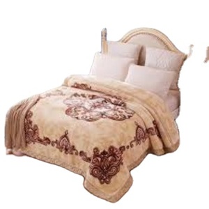 Manta de visón de poliéster con estampado cálido, manta de visón suave para cama doble, vino para invierno pesado, manta de visón doble de harshit Inter - Product Image 1