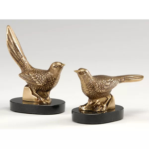 Elegante Juego de Esculturas de Aves Metálicas Hechas a Mano, Figuras Decorativas para Mesa, Hogar, Oficina, Estante, Decoración de Interiores - Product Image 2