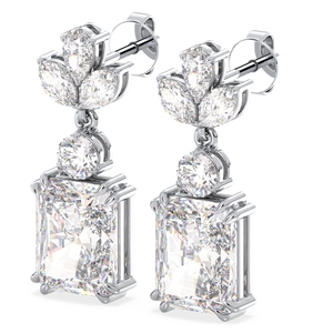 ต่างหูทองคำแท้ 14K ประดับเพชรโมอิสซาไนต์ทรงหยดน้ำ REYES ราคาขายส่ง เครื่องประดับงานแต่งงานสุดคลาสสิก ของขวัญที่สมบูรณ์แบบสำหรับผู้หญิง - Product Image 4