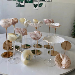 แก้วไวน์แดงทรงกอบเล็ตทำจากเปลือกหอยธรรมชาติพรีเมียม ของตกแต่งบ้านสุดสร้างสรรค์ เหมาะสำหรับแชมเปญ ไวน์แดง และค็อกเทล - Product Image 1