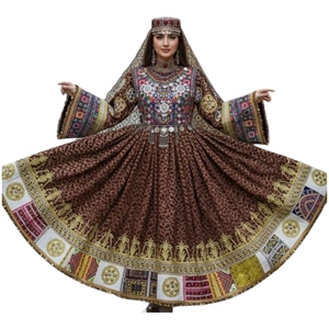 OEM ODM Service Heavy Embroidery Afghani <b>Dress</b> Women Breathable Long Sleeves Afghan Kuchi Formal Party Wedding <b>Dresses</b> Available - Product Image 1