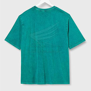 T-shirts pour hommes en coton 100% à effet délavé, style tendance, taille et couleur personnalisées, logo personnalisé, respirant, haute qualité, coupe classique - Product Image 2