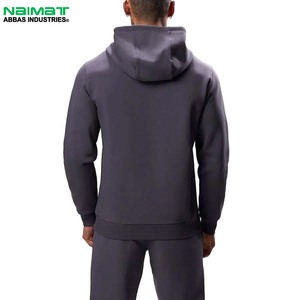 Conjunto Deportivo de Forro Polar con Capucha para Hombre de Naimat Abbas Industries, de Secado Rápido, Color Sólido, Sudadera de Manga Larga con Cordón Ajustable - Product Image 2