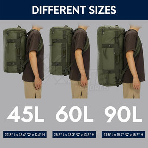 Durable Polyester <b>Convertible</b> <b>Backpack</b> Duffel Zipper Breathable Comfortable for Sports Travel-Water-Proof Large Capacity Daily - Product Image 6