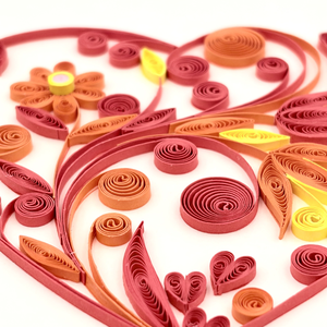 Tarjeta de Quilling Personalizada con Diseño de Corazón y Amor, Tarjeta de Felicitación Hecha a Mano con Sobre, Especial para Todas las Ocasiones - Product Image 2