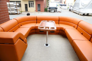 Venta al por mayor de barcos pontón de doble cubierta Kinocean OEM de 30 pies con cocina, baño y sofá en la cubierta superior, directo de fábrica, personalizados y de lujo. - Product Image 4