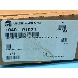 AMAT 1040-01071 <b>METER</b> <b>FLOW</b> <b>WATER</b> 3.5GPM 3 "SCALE X - Trusted Global Legacy Semiconductor Equipment and Parts at - Product Image 1