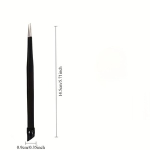 Pinzas para Cejas de Punta Recta Modernas BAFA SURGICAL INSTRUMENTS, Acero Inoxidable, Duraderas, Ligeras, Precisión, 14.5 cm de Largo, 0.9 cm - Product Image 1