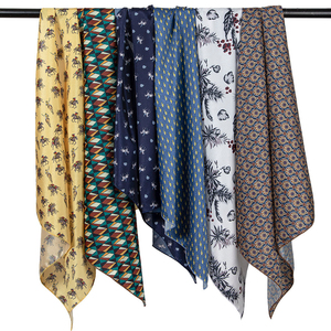 Écharpe longue légère anti-rétrécissement pour femme, printemps-été-automne, en matériau personnalisé, petites écharpes, accessoires pour cheveux, pour dames - Product Image 6