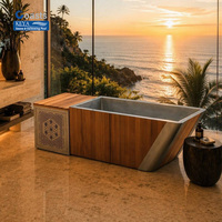 Bain froid pour parc de loisirs 316SS, bain de glace en cèdre rouge, avec refroidisseur intelligent WiFi CE, DDP Pays-Bas, pour studio de jardin et bien-être