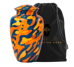 โกศบรรจุอัฐิสไตล์ยุโรปหรูหรา ทำจากอะลูมิเนียม สีส้มดำ ทันสมัย เป็นมิตรกับสิ่งแวดล้อม ทนทาน ออกแบบอย่างมีสไตล์ - Product Image 3