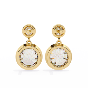 Aries Jewel Unique IGI 1Ct each Round Lab Grown Diamond 14K Gold IGI Certified <b>Earring</b> <b>Tops</b> for Gift Party & Anniversary - Product Image 3