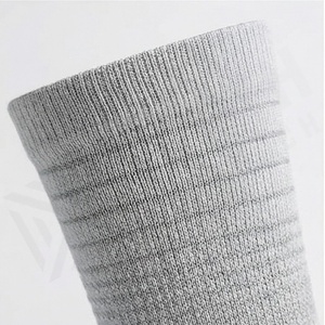 Crew <b>Socks</b> Solid Gray Knitted Breathable Polyester Spandex Running Athletic <b>Socks</b> for Adults Summer Use - Product Image 4