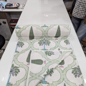 Dohar Beautiful Handmade New Cotton Quilt Hand <b>Block</b> Printed Floral Design Pure Cotton Dohar Blanket Double <b>Bed</b> Reversible Dohar - Product Image 1