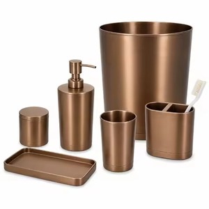 Luxury Collection Metal <b>Bathroom</b> <b>Set</b> Decorative Bath Ware <b>Accessories</b> for Premium Home Hotel Resort Vanity - Product Image 2
