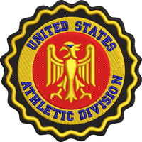 Écussons brodés personnalisés à coudre et à repasser – Badge brodé personnalisé de la Division Athlétique des États-Unis