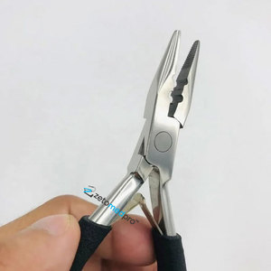 Nano <b>Beads</b> Pliers with Teeth Strong Grip Eco-Friendly Stainless Steel Foam Grip on Handle Custom Logo Hair <b>Extension</b> Pliers - Product Image 2