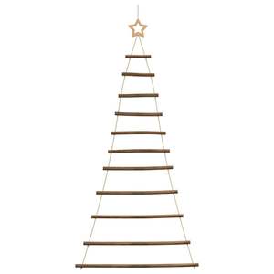 Sapin de Noël suspendu en branche naturelle de 29,1 x 59,1 pouces avec étoile de dessus, décoration festive pour les fêtes - Product Image 4